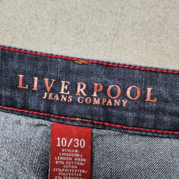 Liverpool Jeans Company Women's Sadie Straight Leg Jeans - Dark Blue Sz 10/30 - Picture 9 of 15